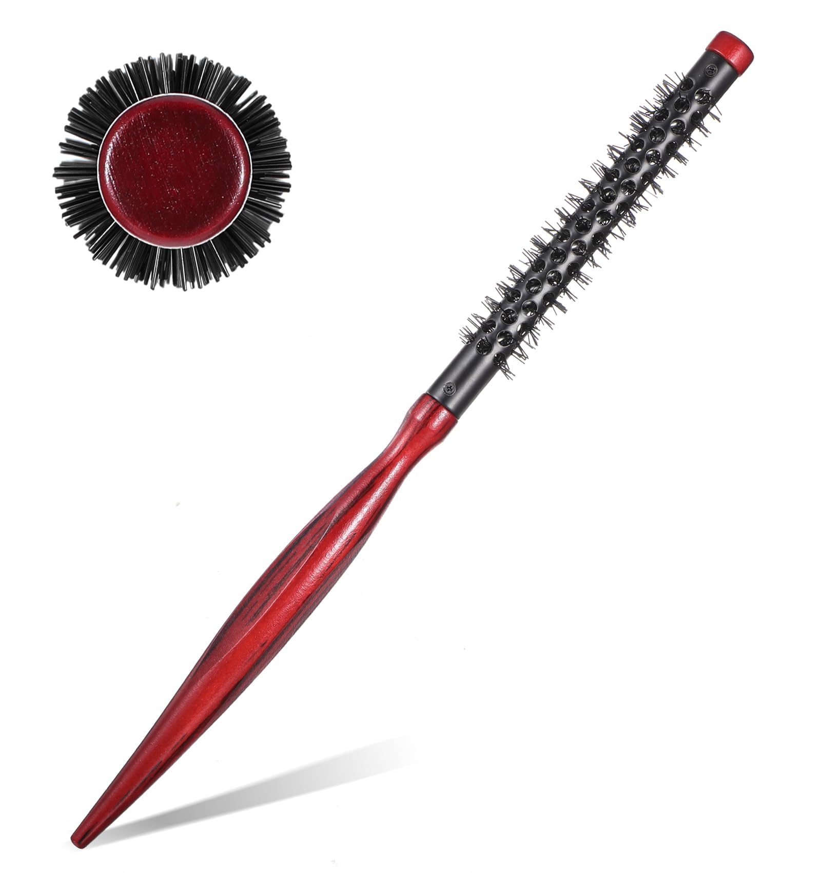 Small Round Hair Brush, Small Round Brush, Curling Brushes for Short Hair, Women Blow Dry Fine Thin Short to Medium Hairs (1.7 Cm)