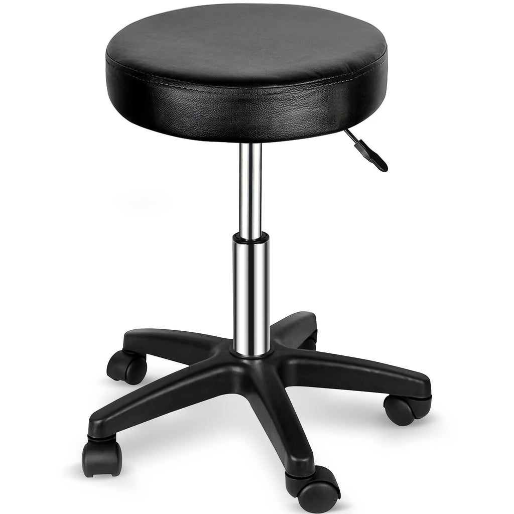 Nova Microdermabrasion Rolling Stool with Wheels Swivel Salon Stool Adjustable Drafting Tattoo Office Chair for Massage Bar Kitchen Spa Shop with Thick Cushion