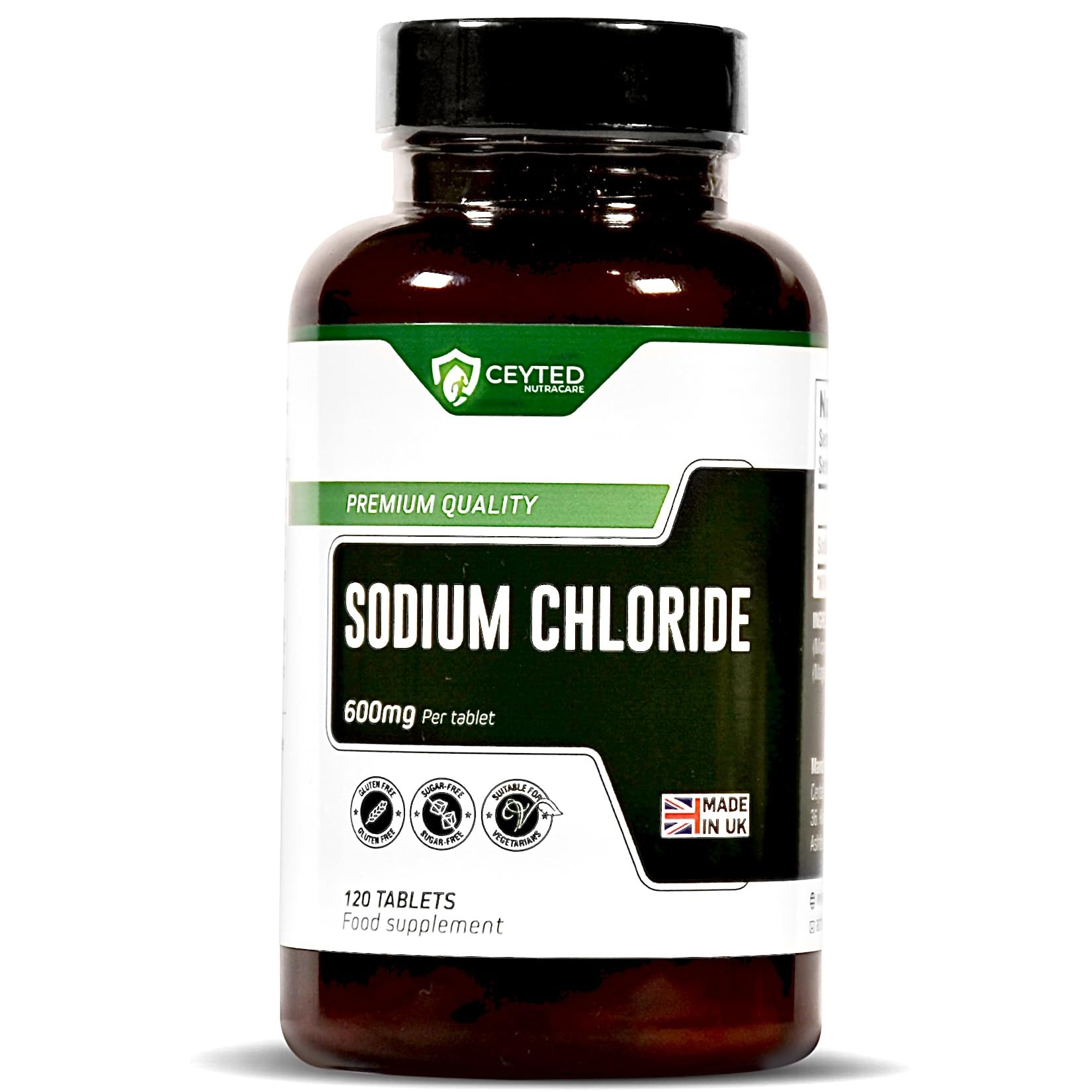 Sodium Chloride Tablets - High Strength Salt Tablets - Providing 600 mg of Sodium Chloride - 4 Months Supply