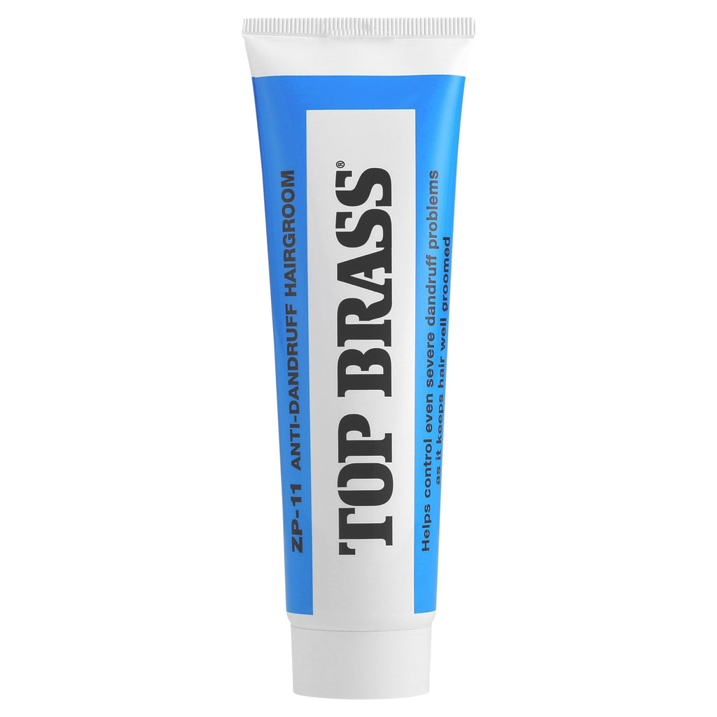 Top Brass Anti Dandruff Hair Cream for Men & Women - Hair Cream for Styling Infused with Beeswax & Candelilla - Relieves Scalp Dryness, Dandruff, Flaking & Itching - Non-Greasy, Nicely Scented 3 Pack