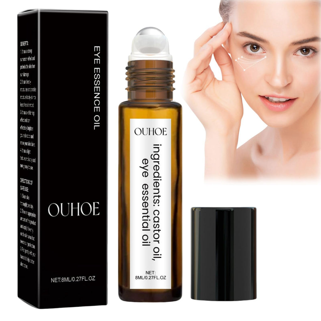 8ML Rollerball Castor Oil,Eye Cream,Castor Oil and Frankincense Eye Roller,Under Eye Cream,Castor Oil Hydrating Eye Cream,Eye Brightening Cream,Anti Aging Eye Cream,Firming Eye Cream,Eye Gel