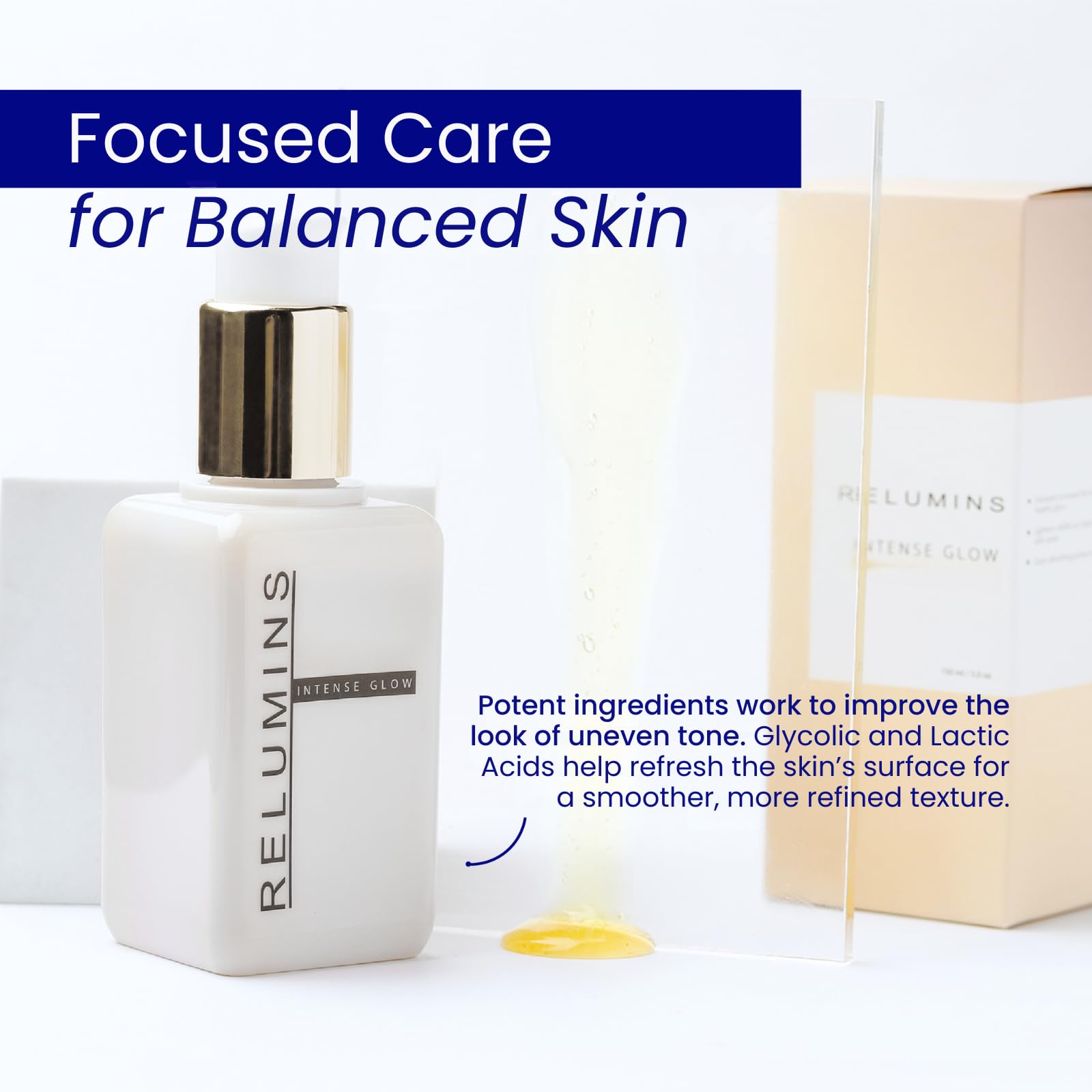 Relumins Intense Glow Premium Serum – Radiance-Boosting Face Serum for Uneven Skin Tone, Nighttime Firming & Smoothing Treatment for a Healthier-Looking Glow, Ultimate Summer Glow Skin – 150ml