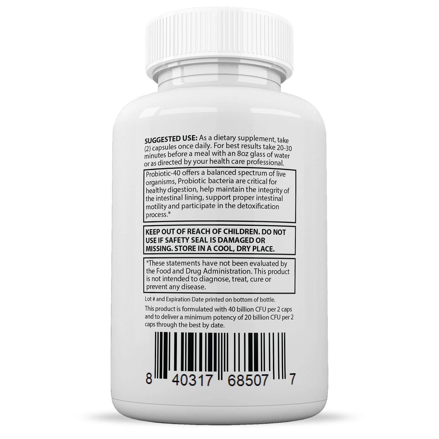 Justified Laboratories Best Breath Max 40 Billion CFU Probiotic Oral Support 60 Capsules