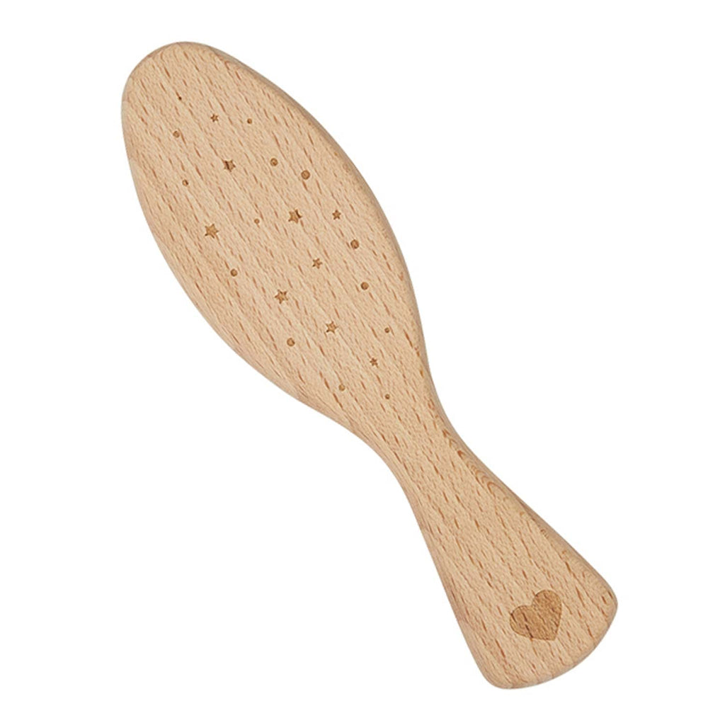 Kent Baby Soft Bristle Beechwood Brush with Canvas Travel Pouch - BA29