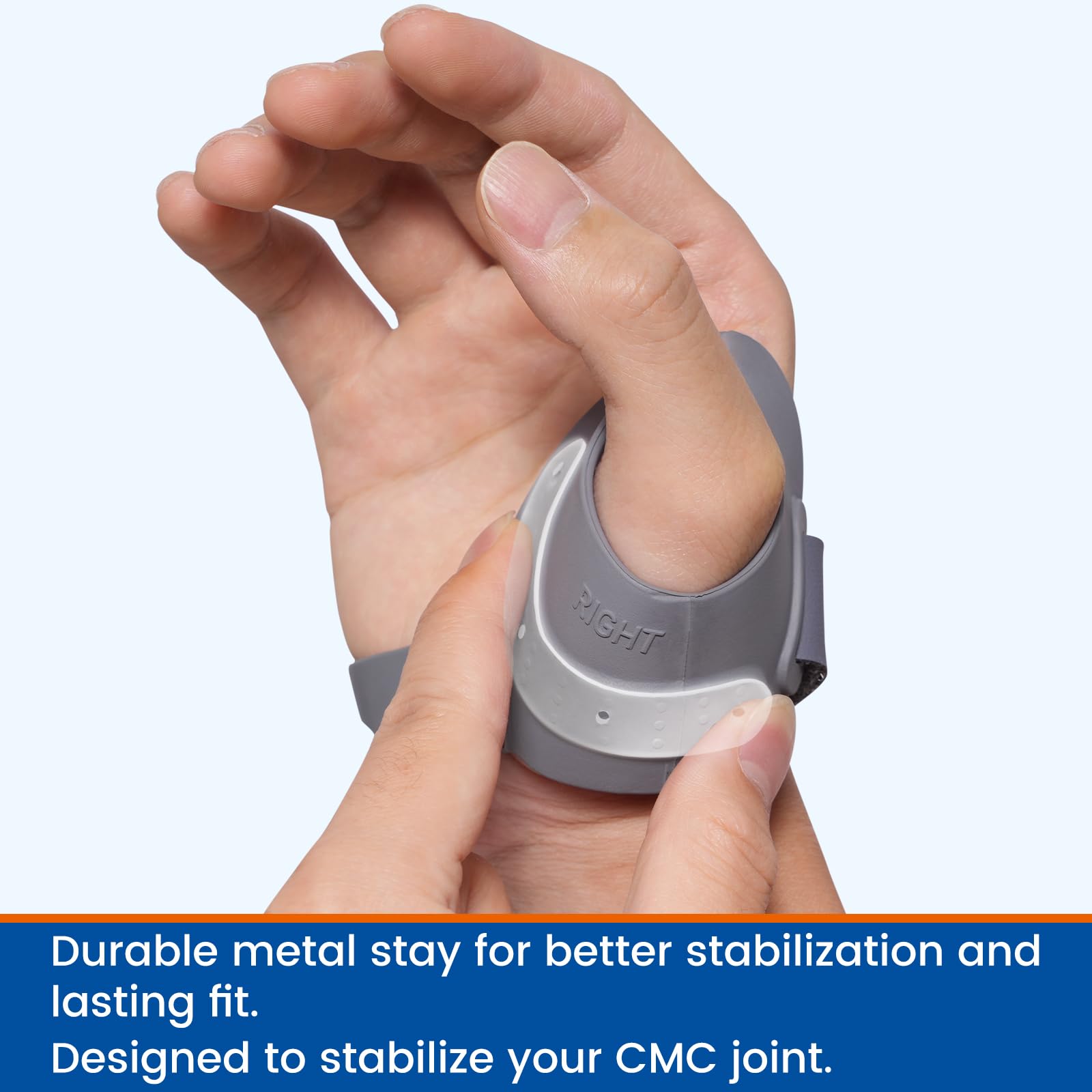 Willcom Flexible CMC Thumb Brace for Stabilizes CMC Joint, Thumb Splint for Arthritis Pain and Support, Comfortable Thumb Support Stabilizer for Osteoarthritis for Women and Men (Right Hand, M)