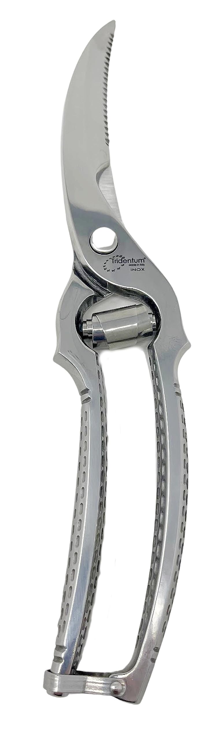 Heavy Duty Poultry Shears - Made in Italy - 10" Total Length, 3.75" Blade Length, Spring Tension, Closing Clip for Safety