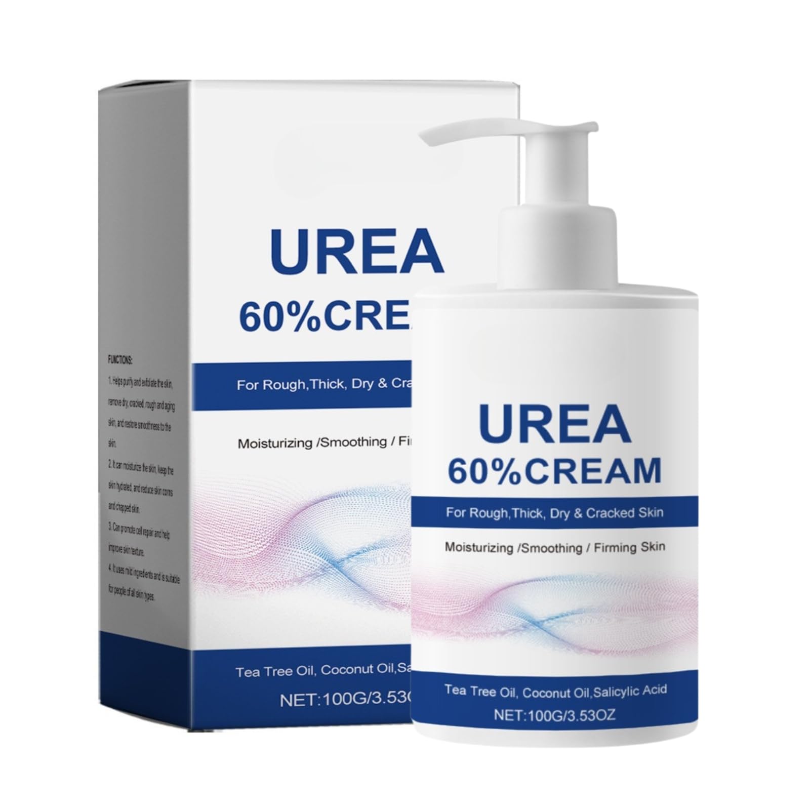 100ml 60% Urea Cream - Cracked Heel Repair Cream For Feet and Hand - Foot Cream for Cracked Heels and Dry Skin - Urea Creams 60 Percent for Feet
