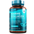 Marine Collagen Tablets 1400mg Enhanced with Hyaluronic Acid - Hydrolysed Collagen Supplements for Women and Men - 120 Tablets (2 Month Supply) - with Vitamin C, Vitamin E, Zinc and Vit B2 - Nutravita
