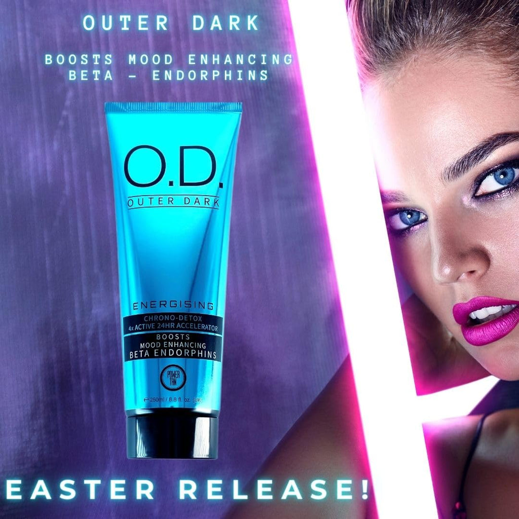 Power Tan Outer Dark Mood Enhancing Sunbed Tanning Accelerator Cream – Fast Darkening Tan Lotion & Accelerator for Sunbed, Mood Booster, Skin Luminosity, Deep Colour, 24HR Tan Retention| 250 ml