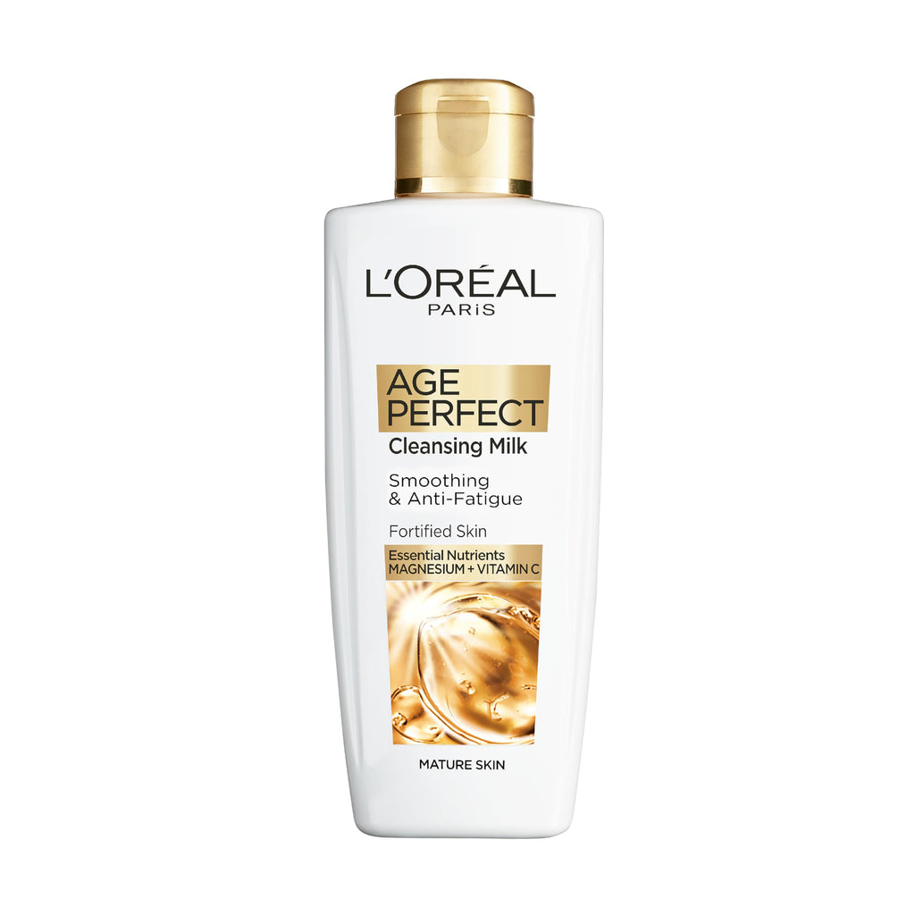 L'Oreal Paris Smoothing Cleansing Milk, Age Perfect, with Vitamin C, 200ml