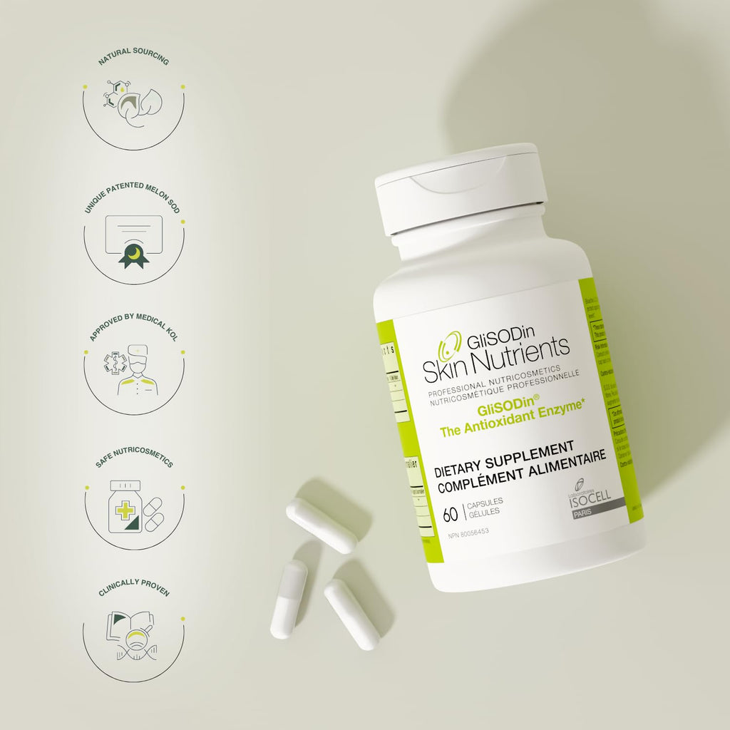 GliSODin Skin Nutrients The Antioxidant Enzyme - Reduces Oxidative Stress - 60 Capsules – 1 Month Supply