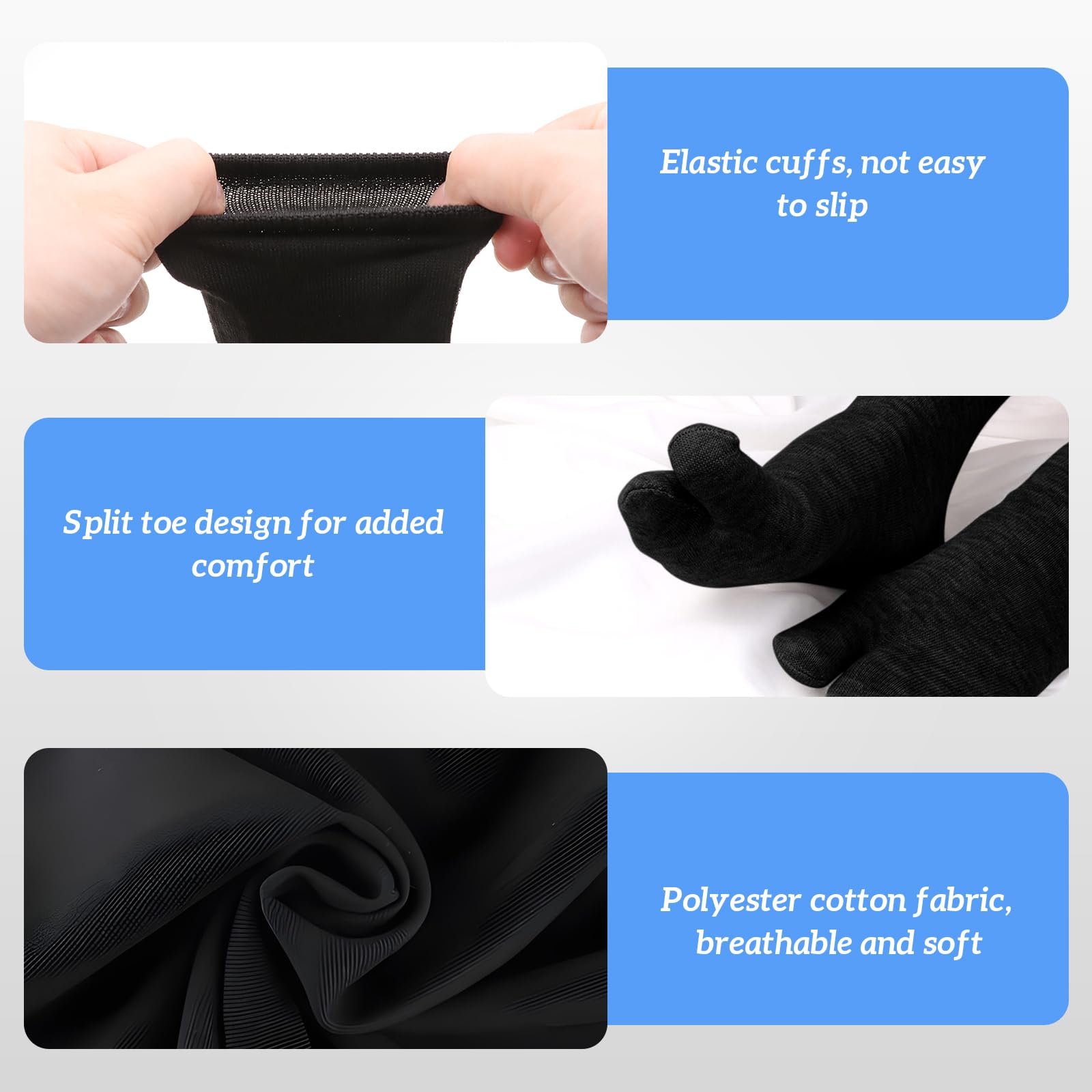 ZOCONE 7 Pairs Flip Flop Socks Black Split Toe Socks Cotton Two Toe Socks for Women Men, Novelty Flip Flop Tabi Socks for Sandal Flip-flops, Ankle Two-toed Tabi Socks for Separate Toes, UK 4-6