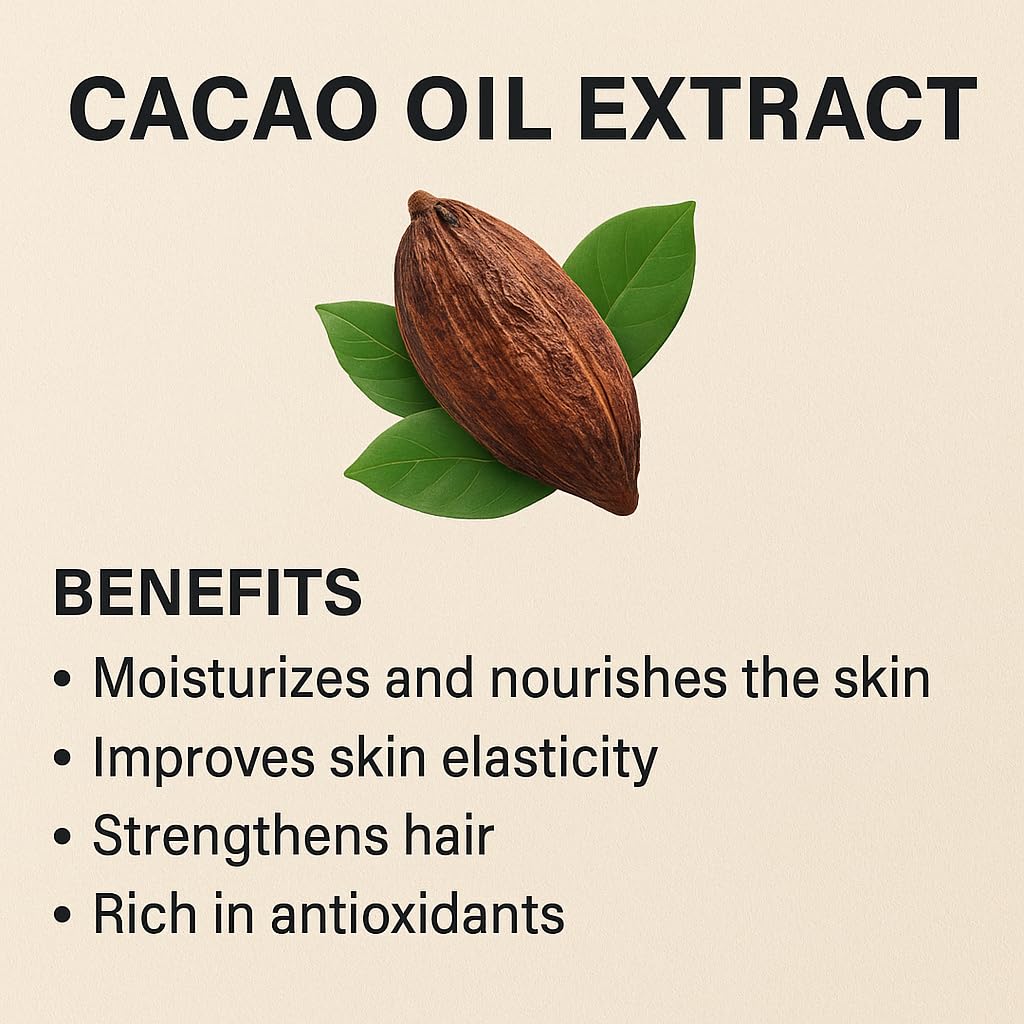 Grés Cacao Oil – 100% Pure & Organic Cold-Pressed Extract – Deeply Moisturizing Body & Massage Oil – Rich in Antioxidants & Vitamins – Chocolate Aroma –