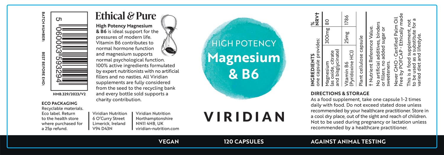 High Potency Magnesium with B6