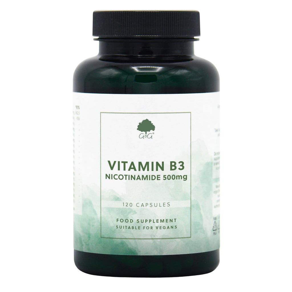 Vitamin B3 Nicotinamide 500mg - 120 Vegan Capsules