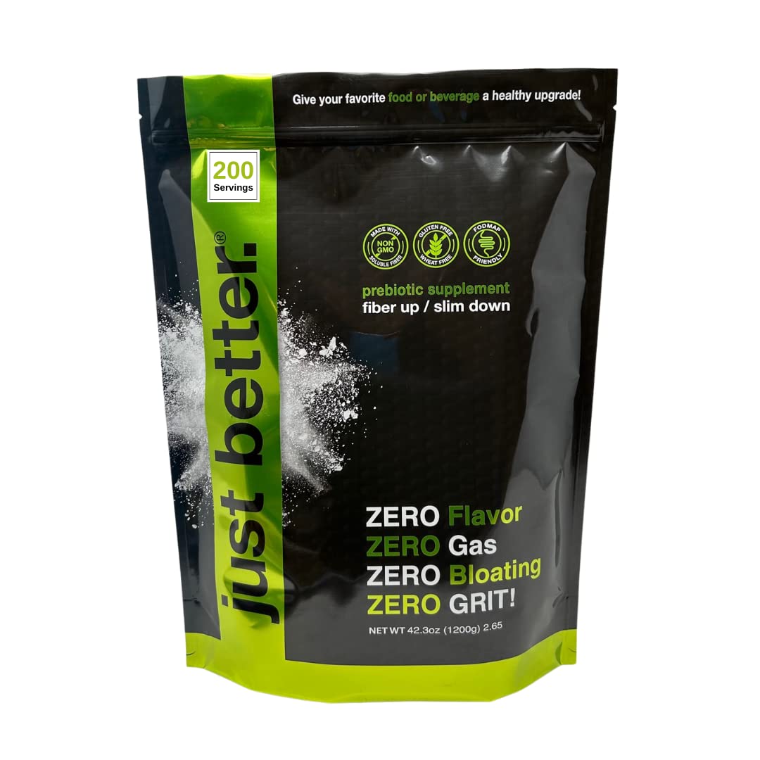 just better. Prebiotic Fiber Supplement for a Healthy Gut | Fiber Powder with Zero Grit Zero Taste and No Bloating or Gas | Feel Full Faster | Keto Non-GMO Gluten Free Vegan 200 Servings
