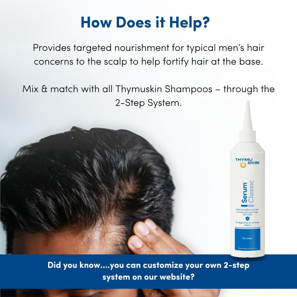 THYMUSKIN® Classic Serum | Hair Revitalizing Scalp Treatment with GKL-02 Thymic Peptide Complex | Thinning Hair & Scalp Nourishment | Step 2 of 2 for Men & Women | Silicone & Paraben Free | 200ml
