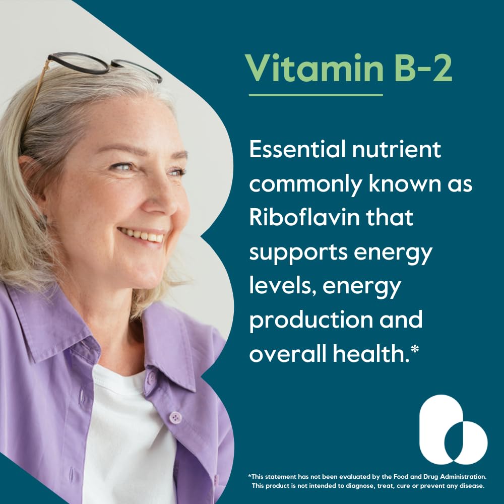 BESTVITE Vitamin B-2 (Riboflavin) 400mg (240 Vegetarian Capsules) (120 x 2) - High Potency – Energy, Skin & Cellular Health – Healthy Nervous System Support – Vegan – Gluten Free - No Stearates