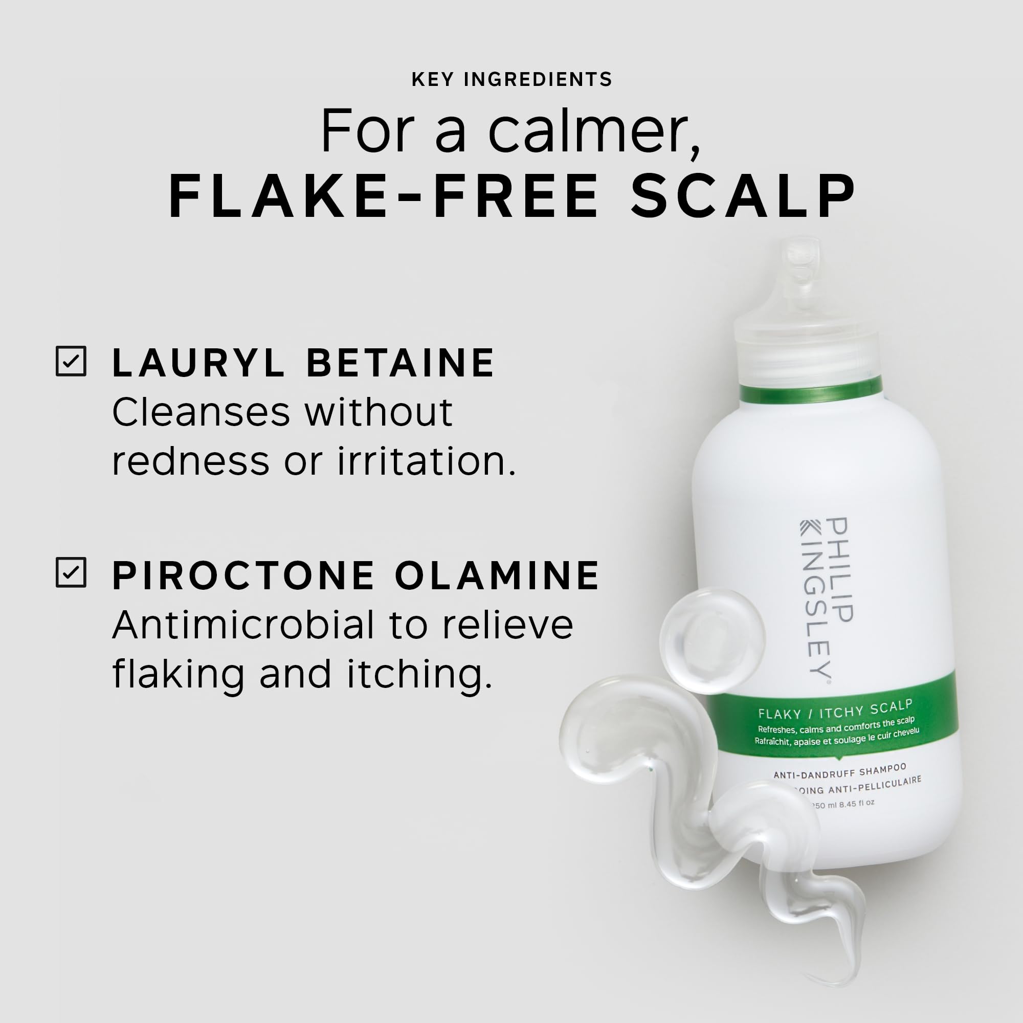 Philip Kingsley | Flaky/Itchy Scalp Shampoo | Anit-Dandruff Shampoo For Flaky, Itchy, Dry, Oily Scalps | Cleansing Scalp Care | Hair Shampoo that Hydrates, Soothes and Calms | 250ml