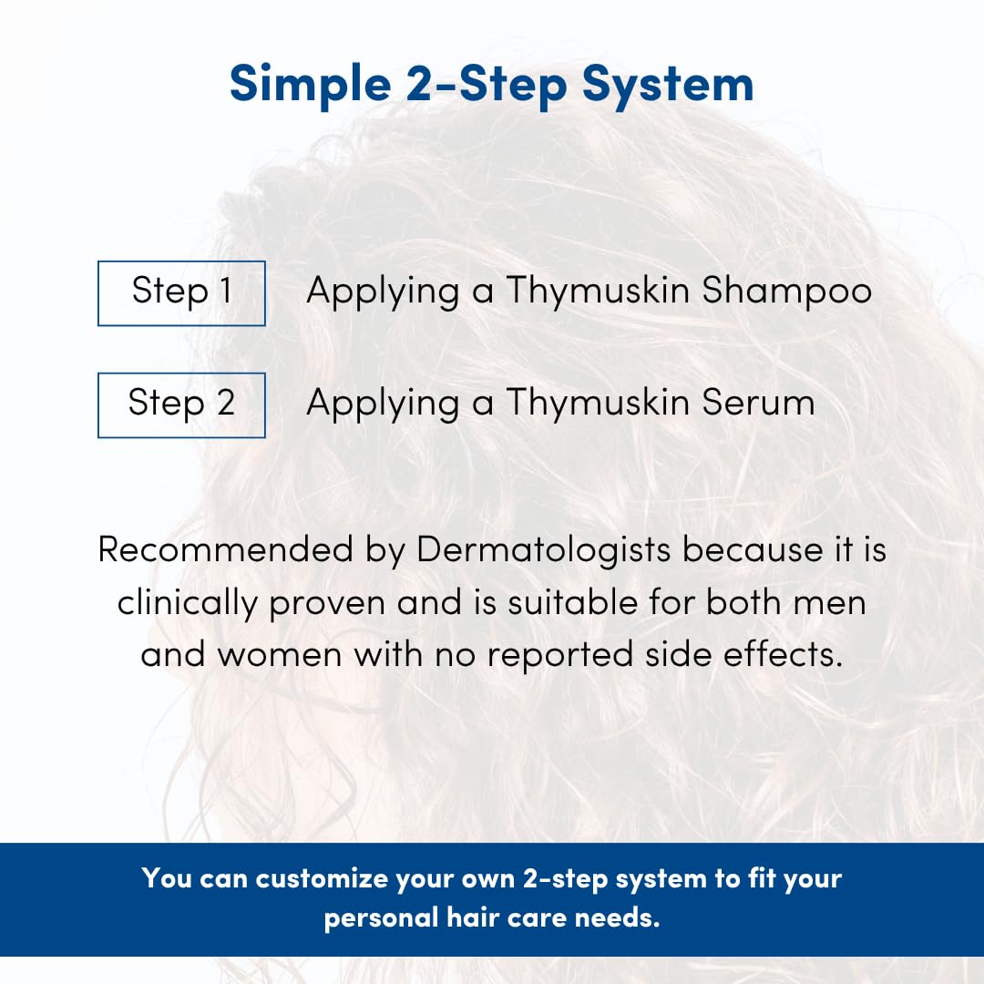 THYMUSKIN® Classic Serum | Hair Revitalizing Scalp Treatment with GKL-02 Thymic Peptide Complex | Thinning Hair & Scalp Nourishment | Step 2 of 2 for Men & Women | Silicone & Paraben Free | 200ml