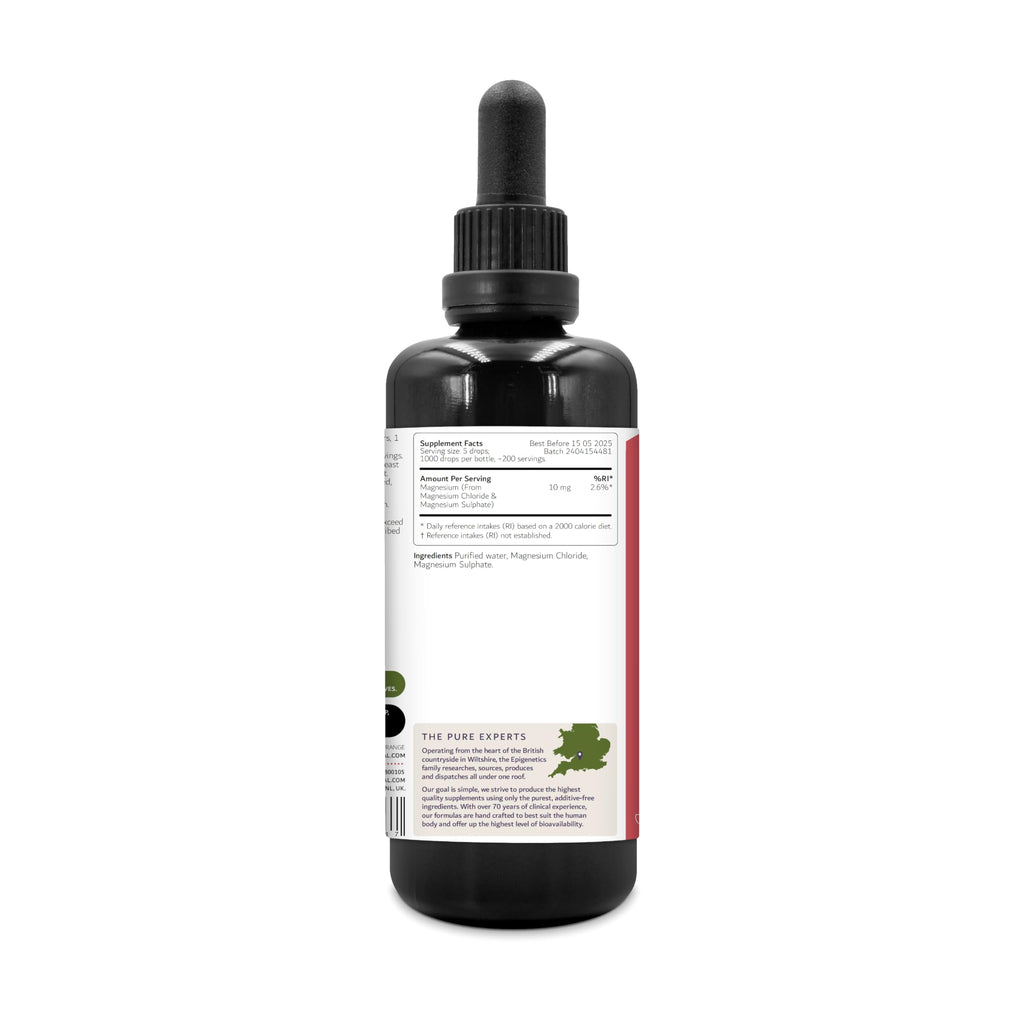 Magnesium for Children 50ml | from Birth Magnesium Mix Supplement 0-11 Years | Newborns Baby Kids Sugar Free UK Made Vegan Mini Liquid | 5 Drops Daily