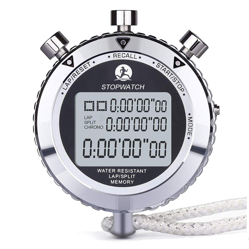LAOPAO Metal Stopwatch Sports, 100 Pcs Memories 1/100 Seconds Precision