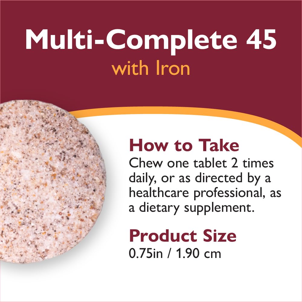 Celebrate Vitamins Multi-Complete Chewables, 45mg Iron – Daily Bariatric Multivitamin for Sleeve Gastrectomy and Gastric Bypass Surgery Patients – Essential Vitamins & Minerals - Berry (180 Tablets)