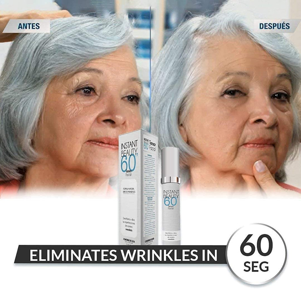 TWO Instant Beauty 60 Wrinkle Remover (2) - Face Serum - Wrinkle Eraser - Instantly smooths Wrinkles and Expression Lines