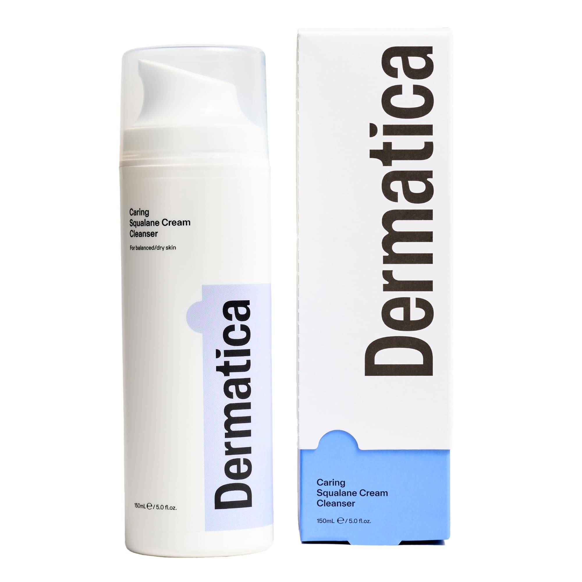 Dermatica Caring Squalane Cream Cleanser I Daily Wash For Dry or Combination Skin Types (150ml)