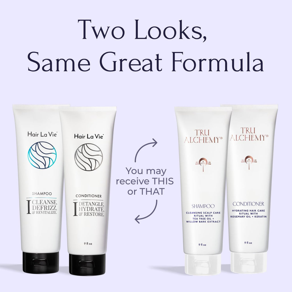 Tru Alchemy Shampoo & Conditioner - Best Shampoo and Conditioner for Dry Damaged Hair - Speed Up Hair Growth and Boost Volume, 9 fl oz.