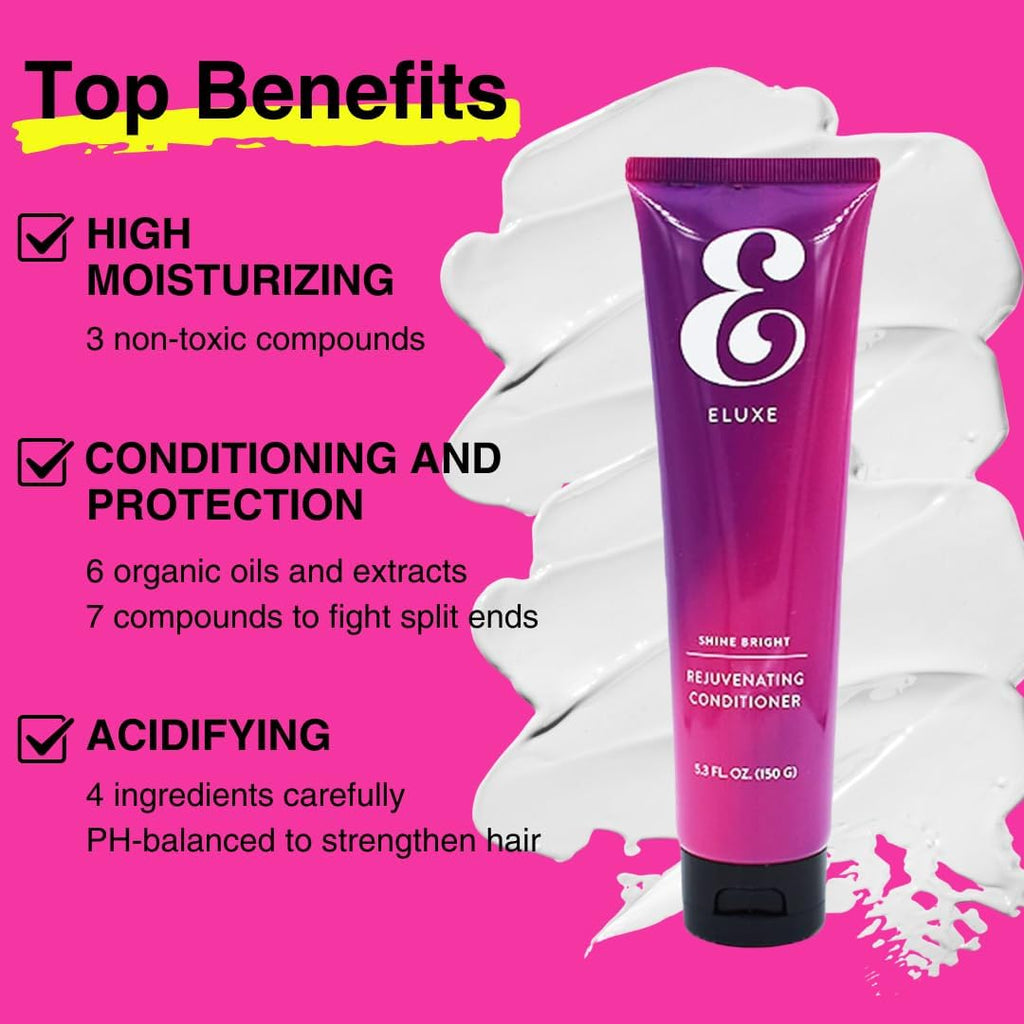 ELUXE Go Glow Kit, Carbonic Acid Shampoo & Conditioner for Ultra-Smooth, Silky, Frizz-Free, and Glossy Glass Hair (Set of 1)