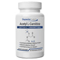 Superior Labs Acetyl L-Carnitine 500 mg, High Potency ALCAR, Pure Non-GMO, Zero Synthetic Additives, Maximum Absorption, Energy & Fat Metabolism, Brain, Nerve & Cellular Detox Support, (200 Veg Caps)
