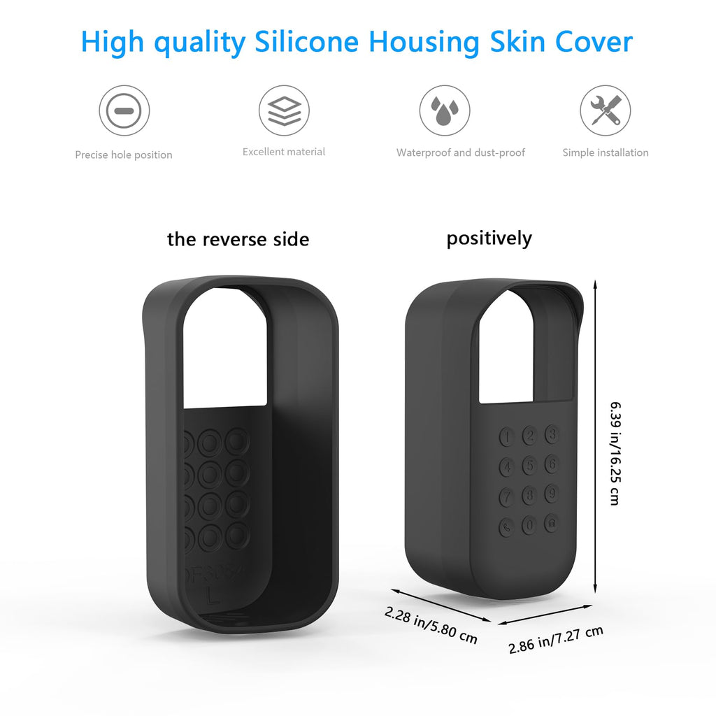 Koroao Silicone Skin Cover for myQ Smart Garage Door Video keypad with Angle Mount Accessories (Only for Left，Black)