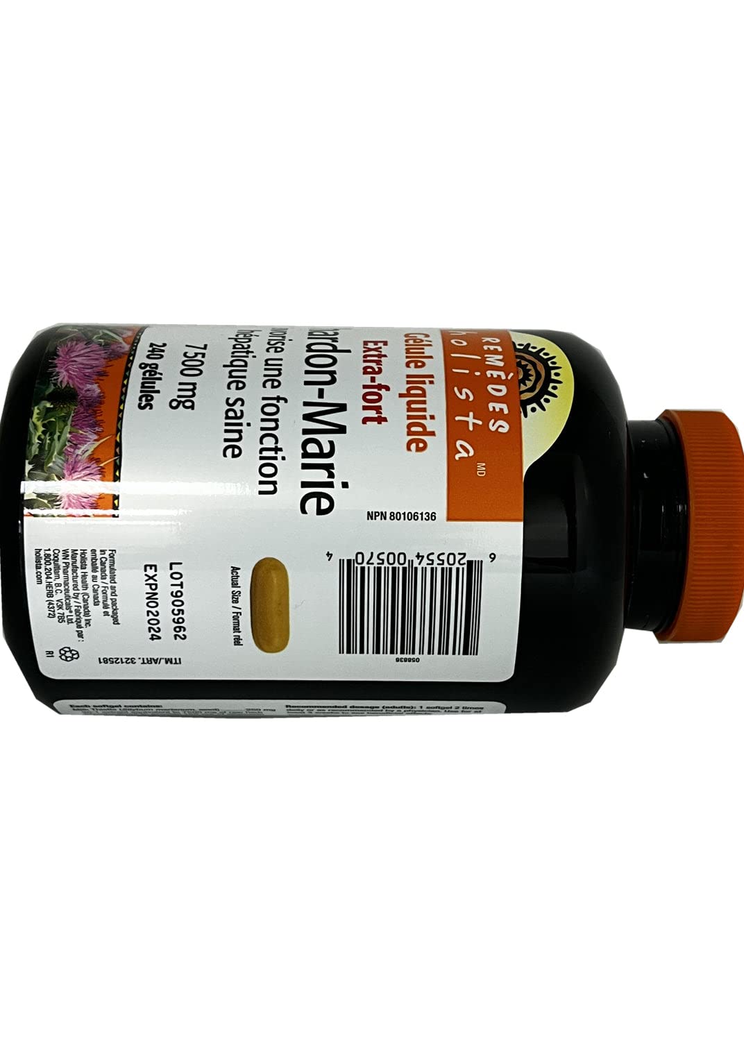 Holista Extra Strength Milk Thistle 250 mg - 240 softgels