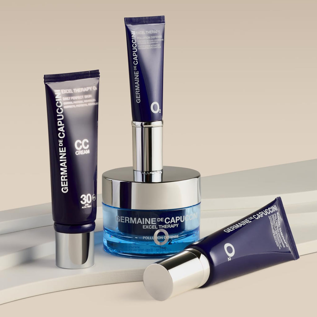 Germaine de Capuccini - Excel Therapy O2 I Pollution Defense Cream - Nourishing Anti-Ageing and Anti-Pollution Face Cream - Protects the Skin from Atmospheric and Digital Pollution - 50 ml