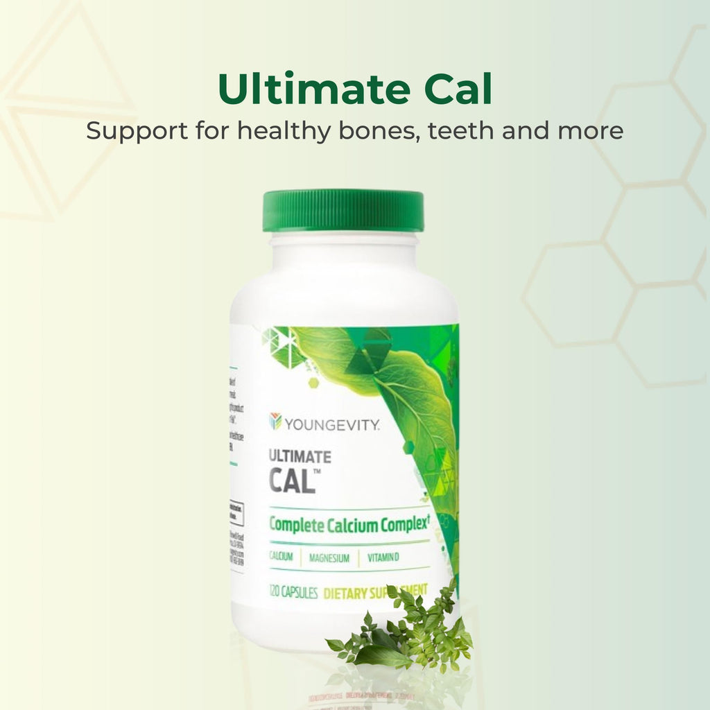 Youngevity Ultimate Cal - Calcium Magnesium Bone Health Supplement with D-3, Zinc, Potassium, Boron - Highly Absorbable - Immune and Bone, Ligament Support - 120 Capsules (Pack of 1)