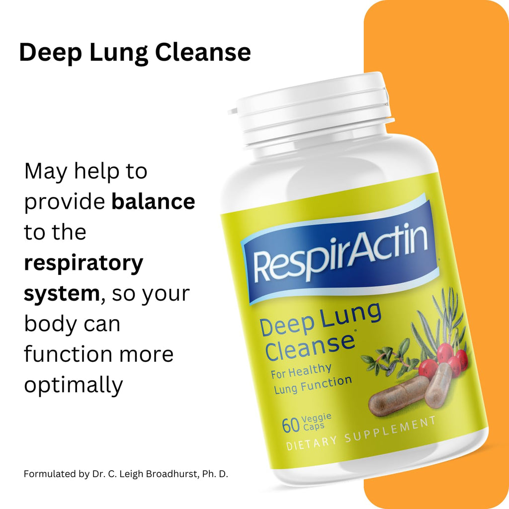Deep Lung Cleanse 60 Veggie Caps - Herbal Respiratory Supplements for Clearer Breathing | Respiratory System Support