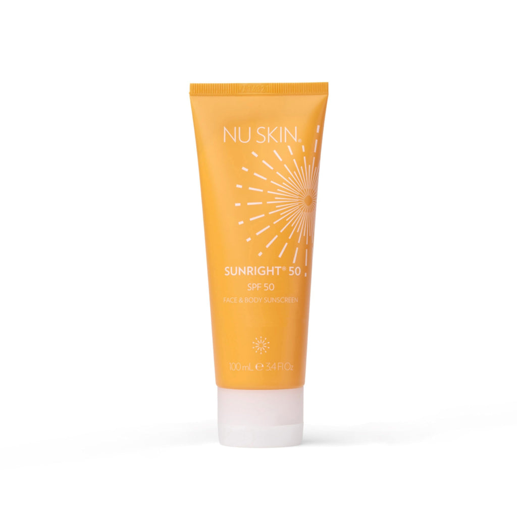 Nu Skin Sunright Face & Body Sunscreen SPF 50 | Broad-Spectrum UVA/UVB Protection | Non-Greasy & Water-Resistant Formula | Antioxidant-Infused | 3.4 fl. oz.