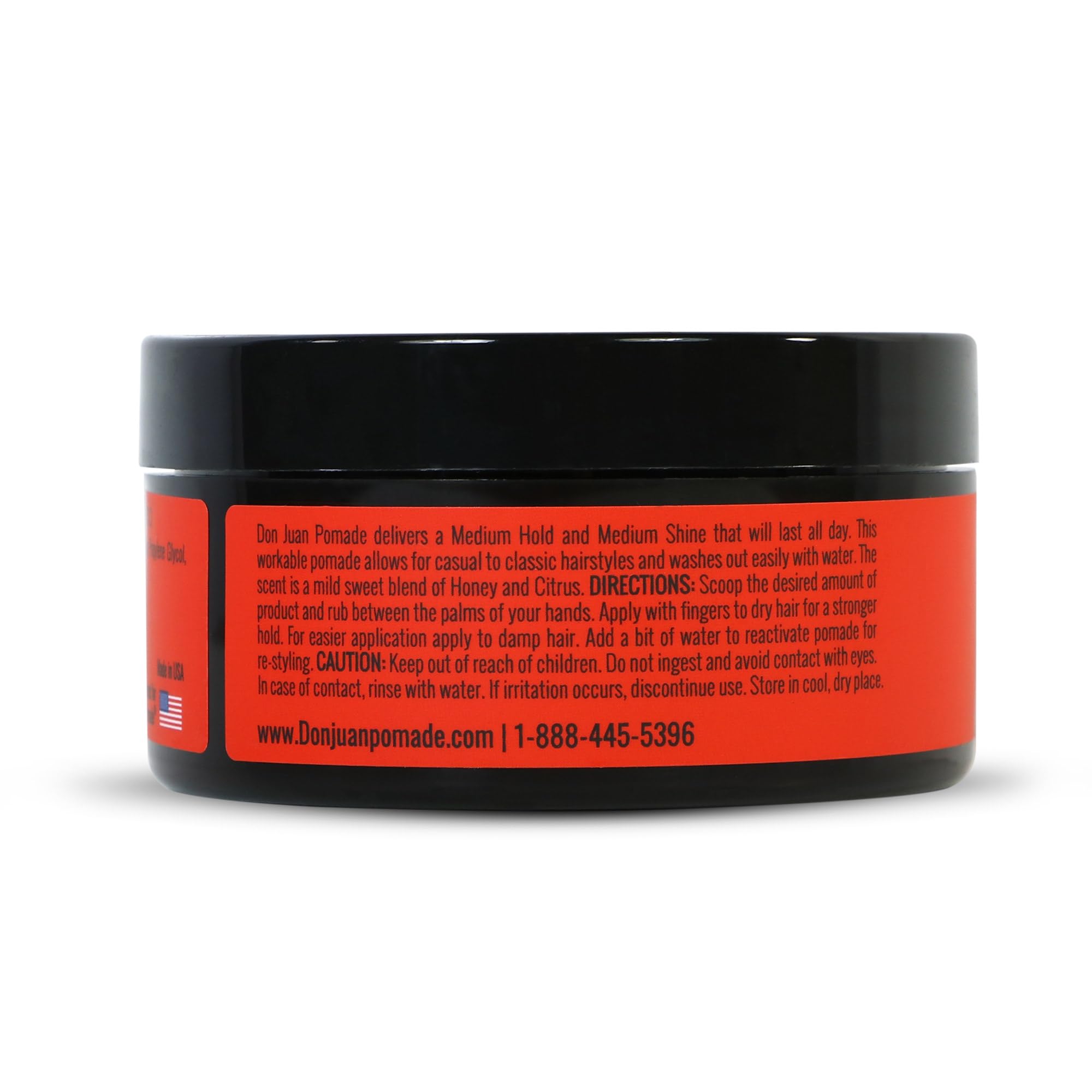 Don Juan Pomade 4oz 3 Pack - Medium High Hold - Medium Shine - Water Based - Honey Citrus Scent