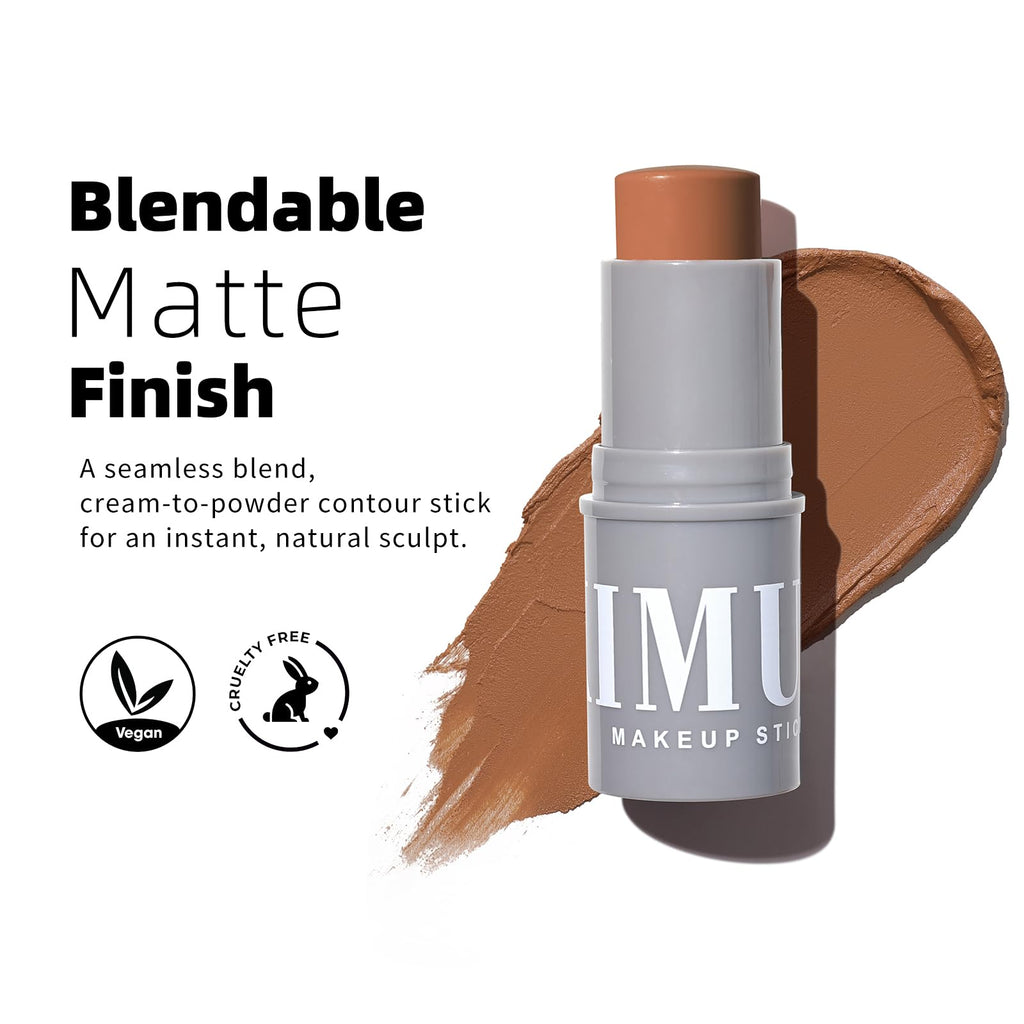 KIMUSE Cream Contour Stick Duo, Cream Blush Stick, Bronzer Shaping Stick, Creamy Highly Pigmented, Long Lasting, Vegan Face Make Up Sticks
