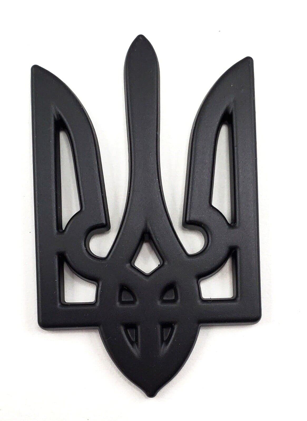 Black Tryzub Ukrainian Trident car Emblem 3D Sticker Auto Decal Sticker Symbol of Ukraine 2.5" Tall