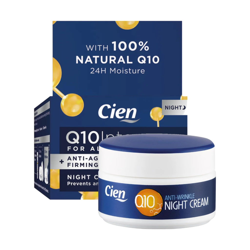 Set of 2 x 50 ml Cien Anti-Wrinkle DAY + NIGHT CREAM - with q10, Hyaluronic Acid & Vitamin E by Cien