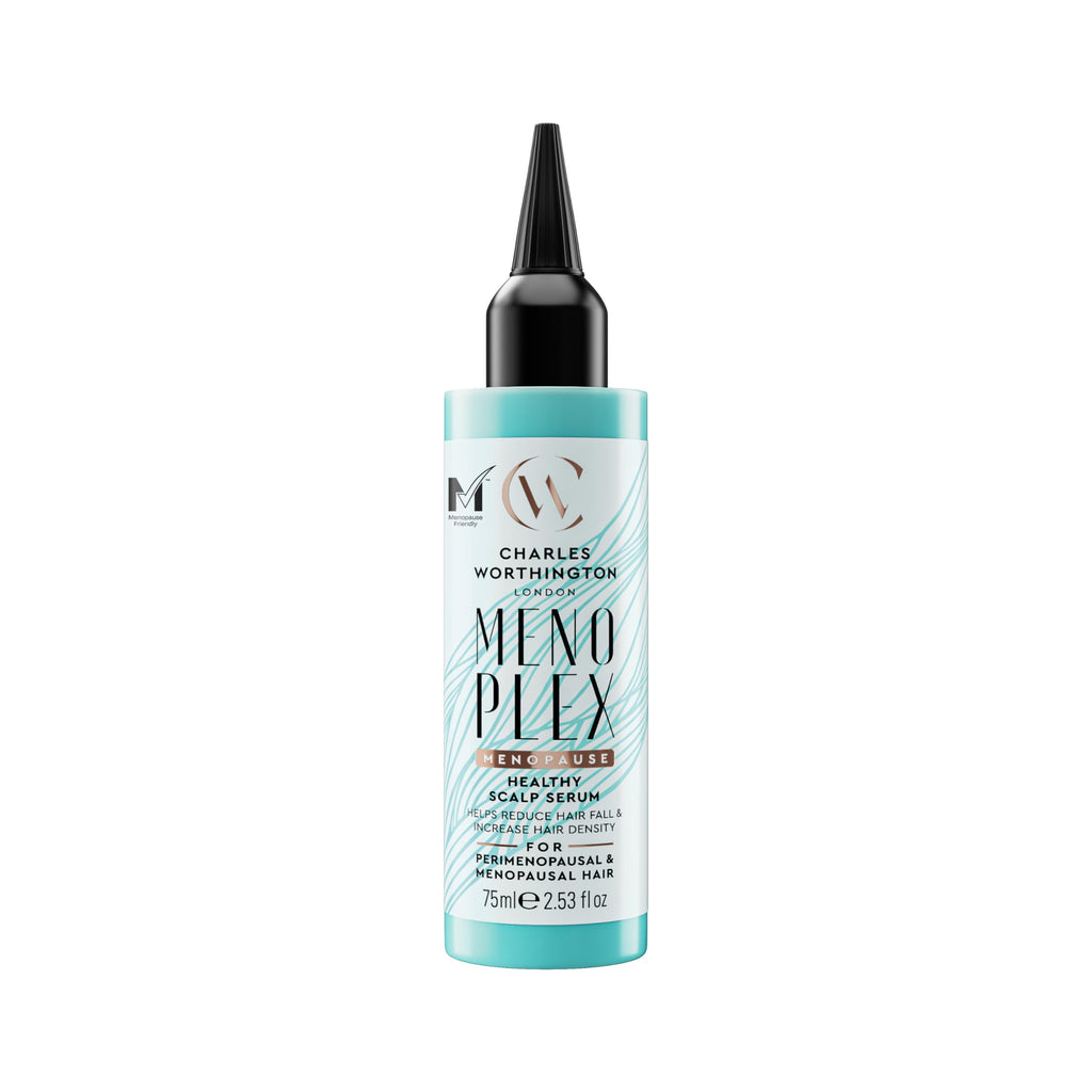 Charles Worthington MenoPlex Menopause Healthy Scalp Serum, Hydrating Hair Serum for Dull Dry Hair, Nourishing Serum for Menopausal Hair, 75ml