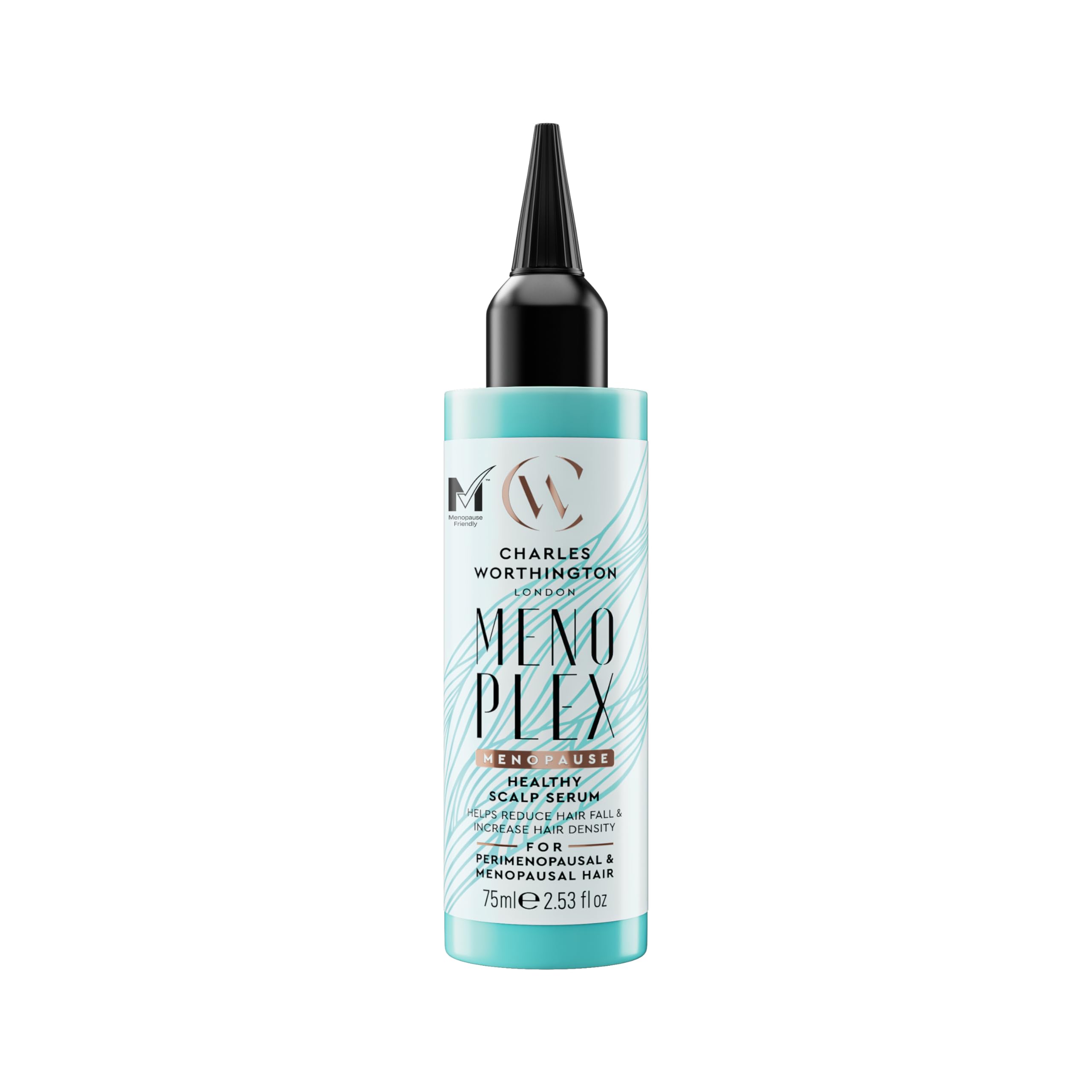 Charles Worthington MenoPlex Menopause Healthy Scalp Serum, Hydrating Hair Serum for Dull Dry Hair, Nourishing Serum for Menopausal Hair, 75ml