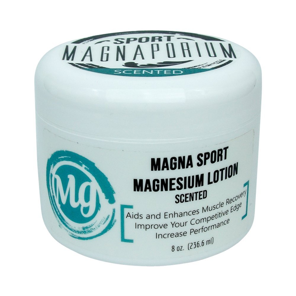 MagnaSport – Thick & Luxurious Magnesium Body Lotion | 8 Fl Oz | Sports Strength Zechstein Magnesium & Organic Oils | Scented