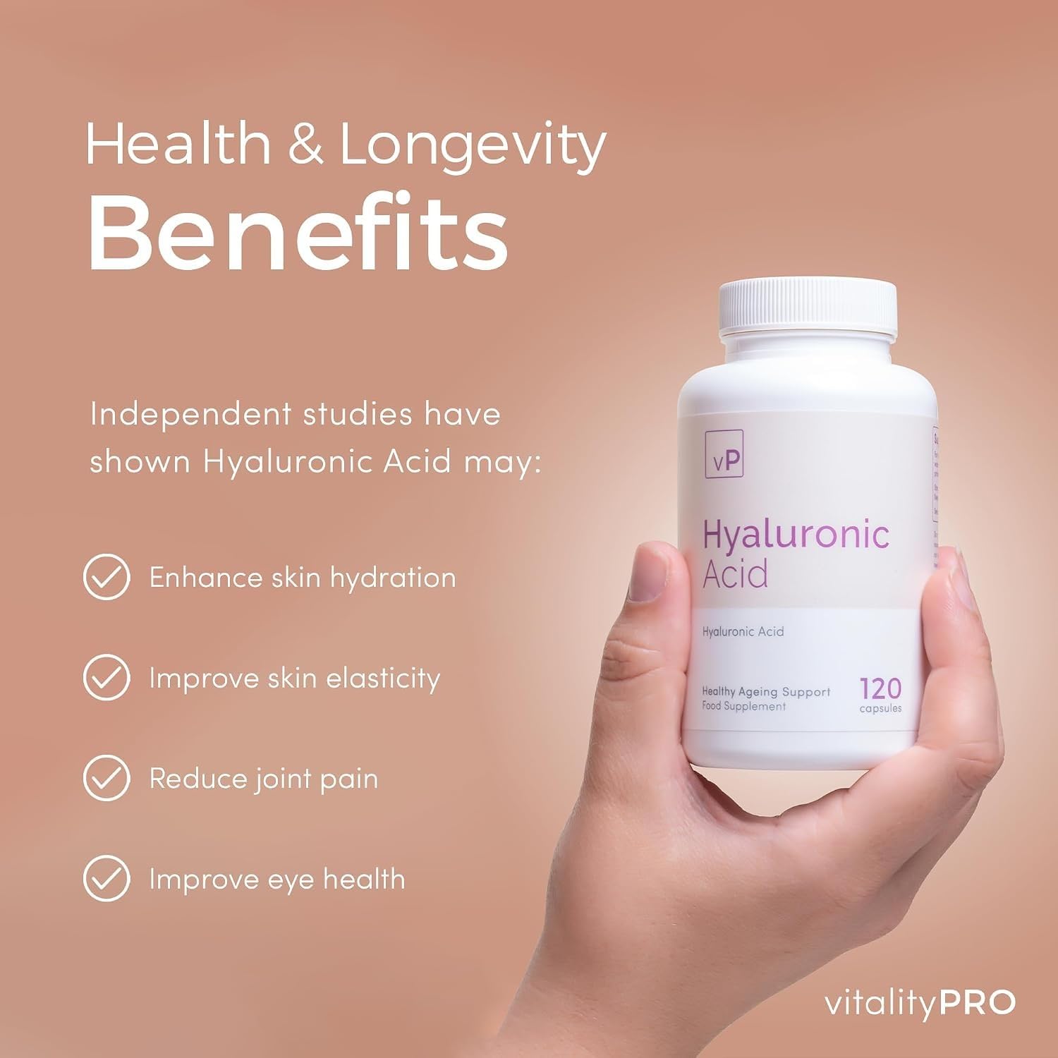 vP Vitality Pro Hyaluronic Acid 316mg x 120 Capsules
