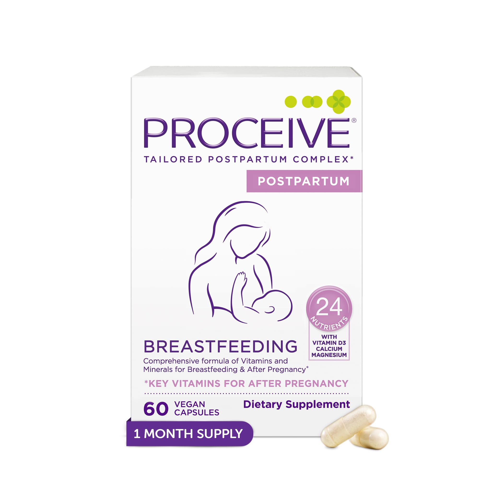Proceive Breastfeeding Moms Vitamins, 1 Month Supply, 60 Capsules