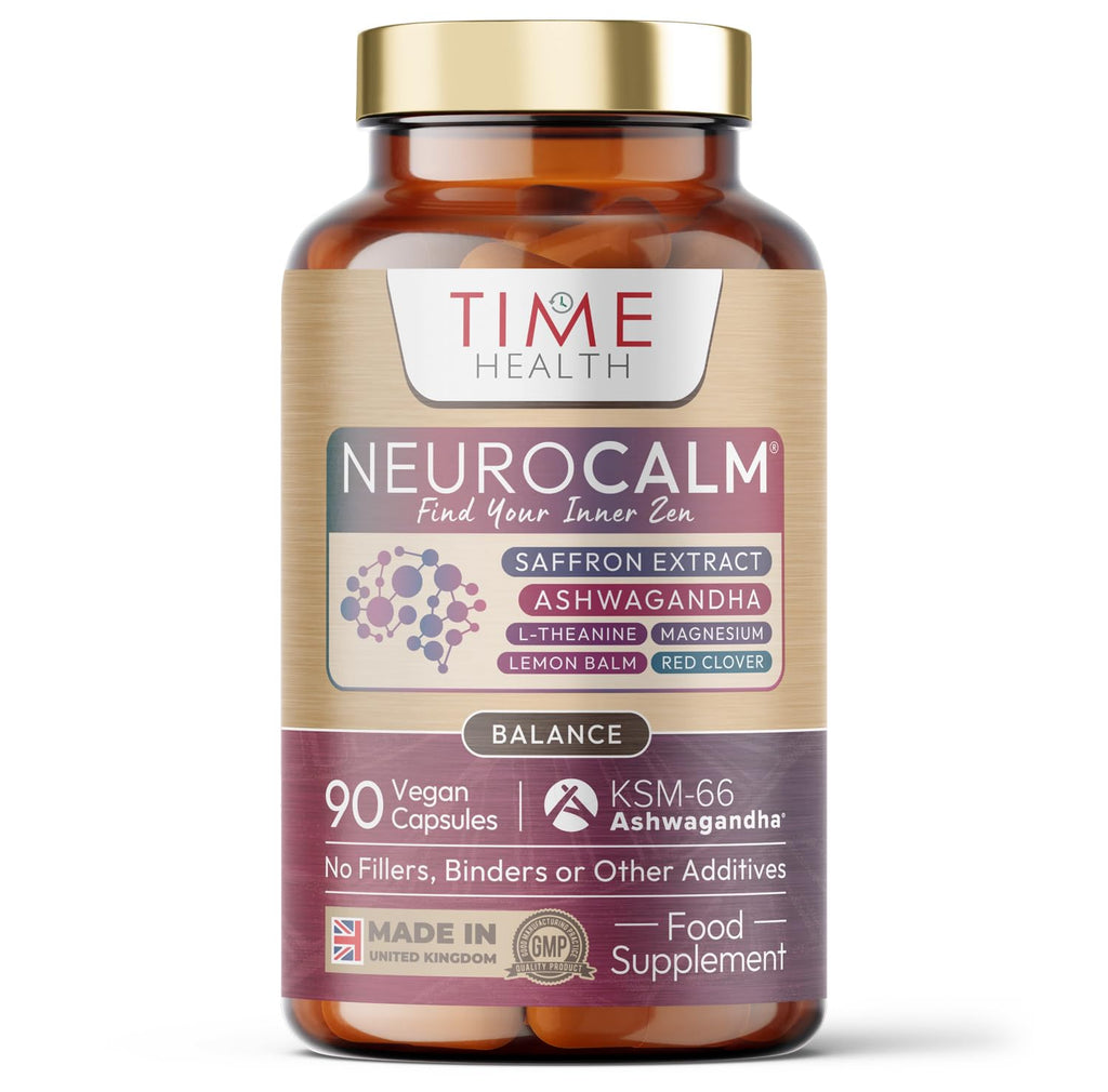 NeuroCalm® - Saffron, KSM-66, L-Theanine & Magnesium - UK Made