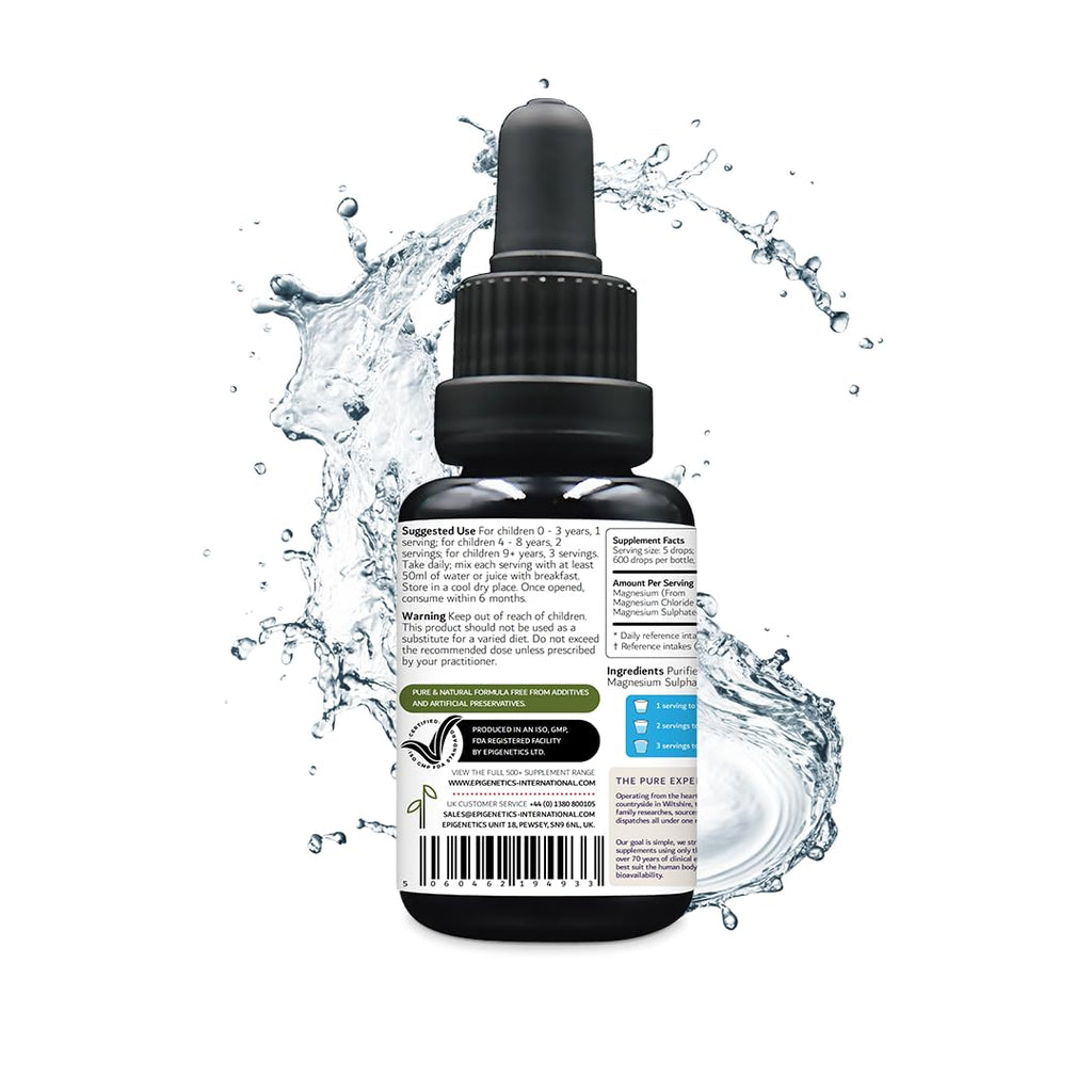 Magnesium for Kids Children & Baby 30ml | Supports Sleep & Relaxation, Helps Calm & Focus, Supplements for 0-11 Years | Bones, Teeth & Energy | Sugar & Flavouring Free UK Made Vegan