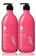 Lseta Keratin Shampoo and Conditioner Set 33.8oz*2 – Reduce Breakage & Frizz Control Set with Quinoa Protein & Sunflower Seed Oil – Strengthens Damaged, Color Treated, Dry Hair – Sulfate Free